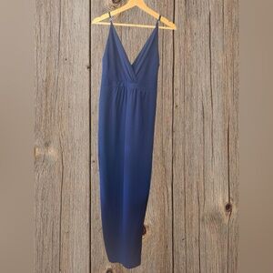 PARK & FIFTH Georgia Navy Surplice Empire Waist Maxi Dress Size 8